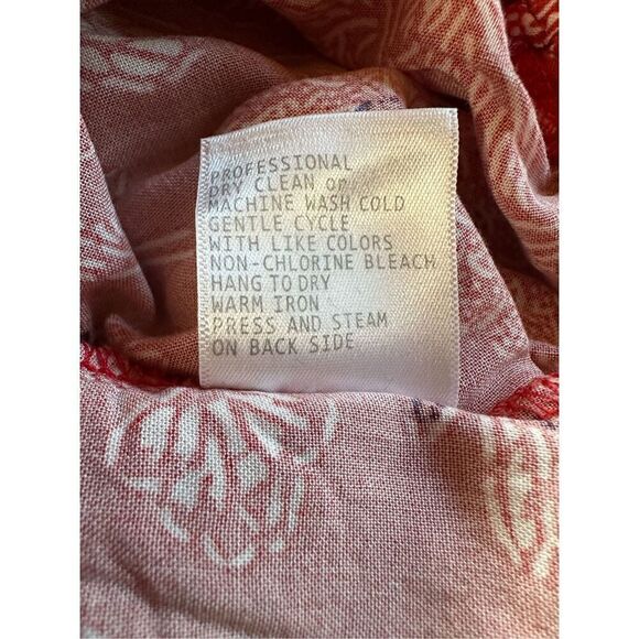 Rachel Zoe women’s wide leg BOHO orange cream stretch pants size Small #40-1405 - Picture 8 of 8